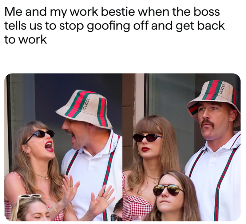 UCCI GUCCI Me and my work bestie when the boss tells us to stop goofing off and get back to work GUCCI