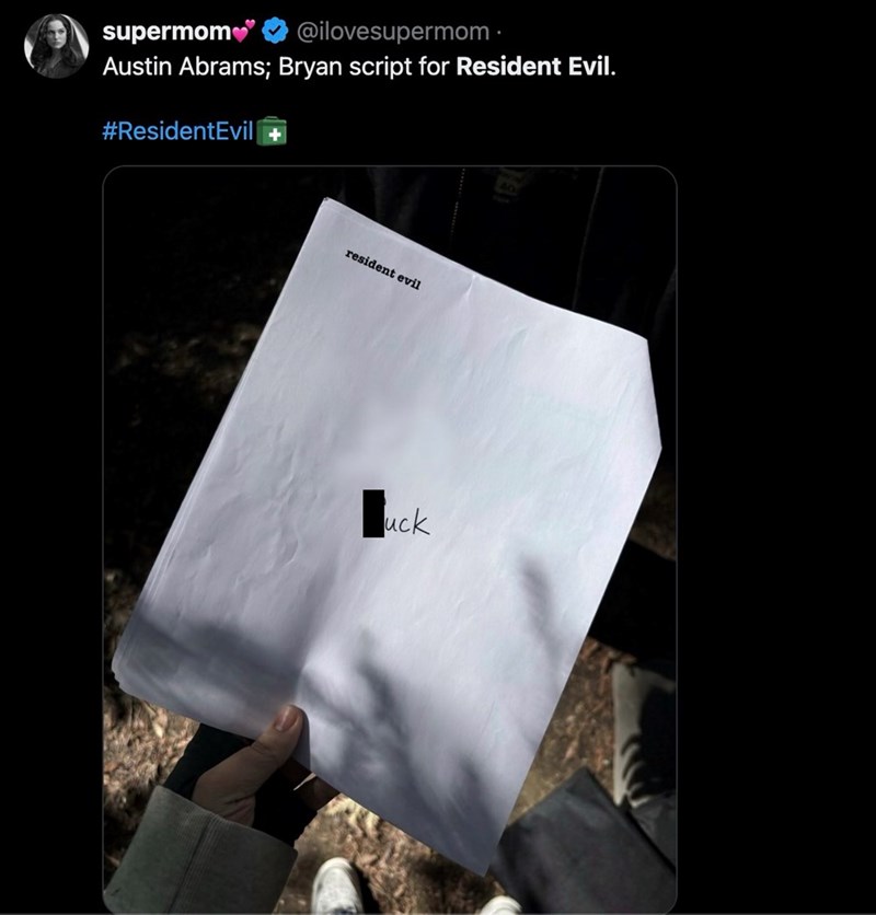 supermom❤ @ilovesupermom. Austin Abrams; Bryan script for Resident Evil. #ResidentEvil resident evil uck E