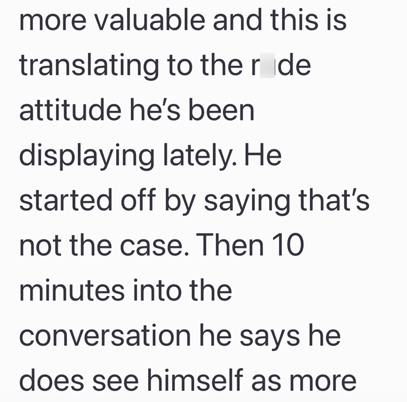 more valuable and this is translating to the rode attitude he's been displaying lately. He started off by saying that's not the case. Then 10 minutes into the conversation he says he does see himself as more