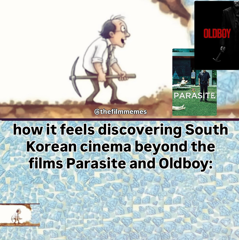 OLDBOY PARASITE @thefilmmemes how it feels discovering South Korean cinema beyond the films Parasite and Oldboy:
