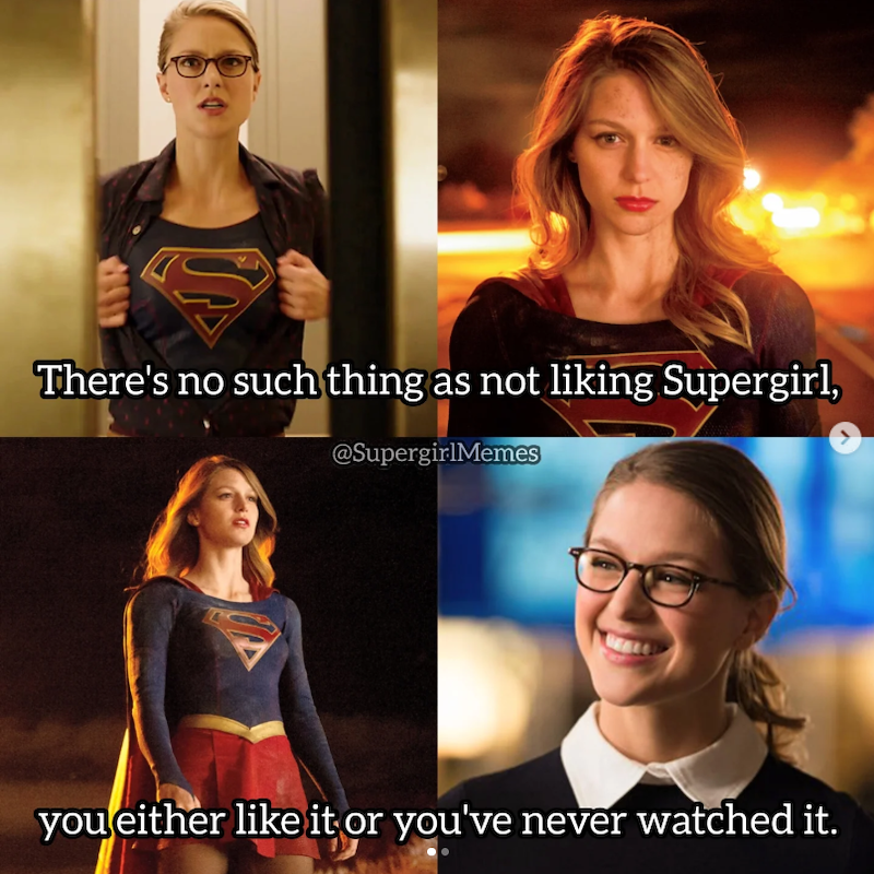 There's no such thing as not liking Supergirl, @SupergirlMemes you either like it or you've never watched it.