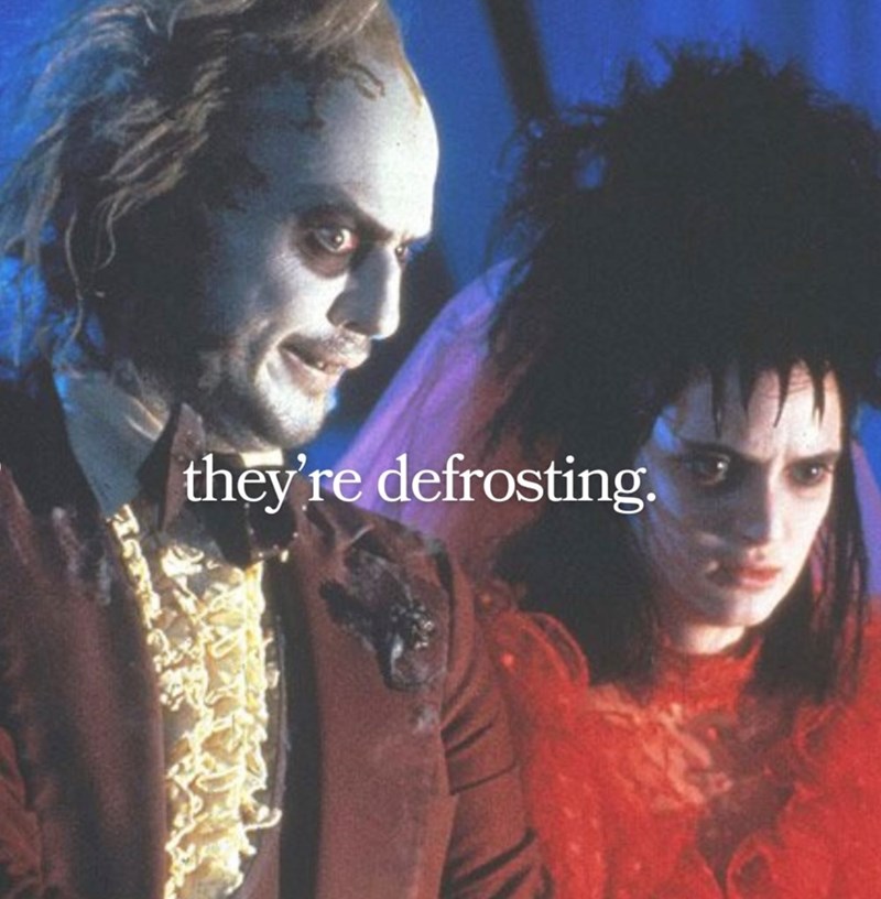 they're defrosting.
