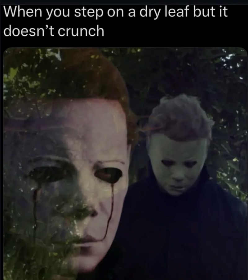 When you step on a dry leaf but it doesn't crunch