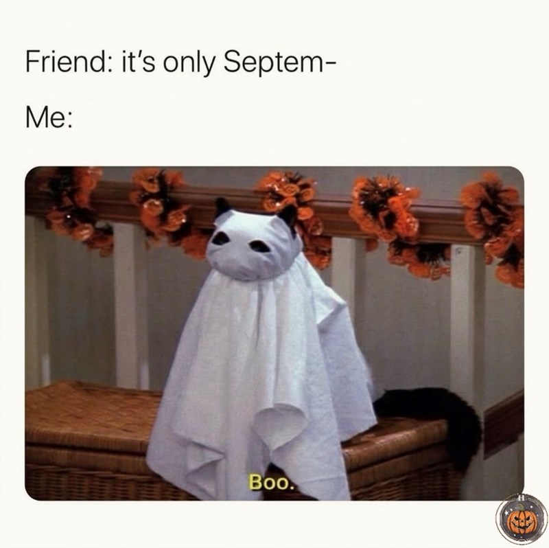 Friend: it's only Septem- Me: Boo.
