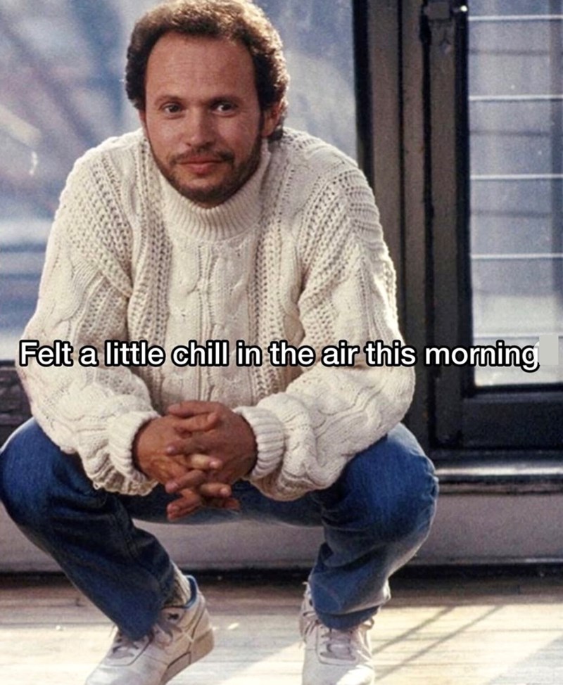 Felt a little chill in the air this morning
