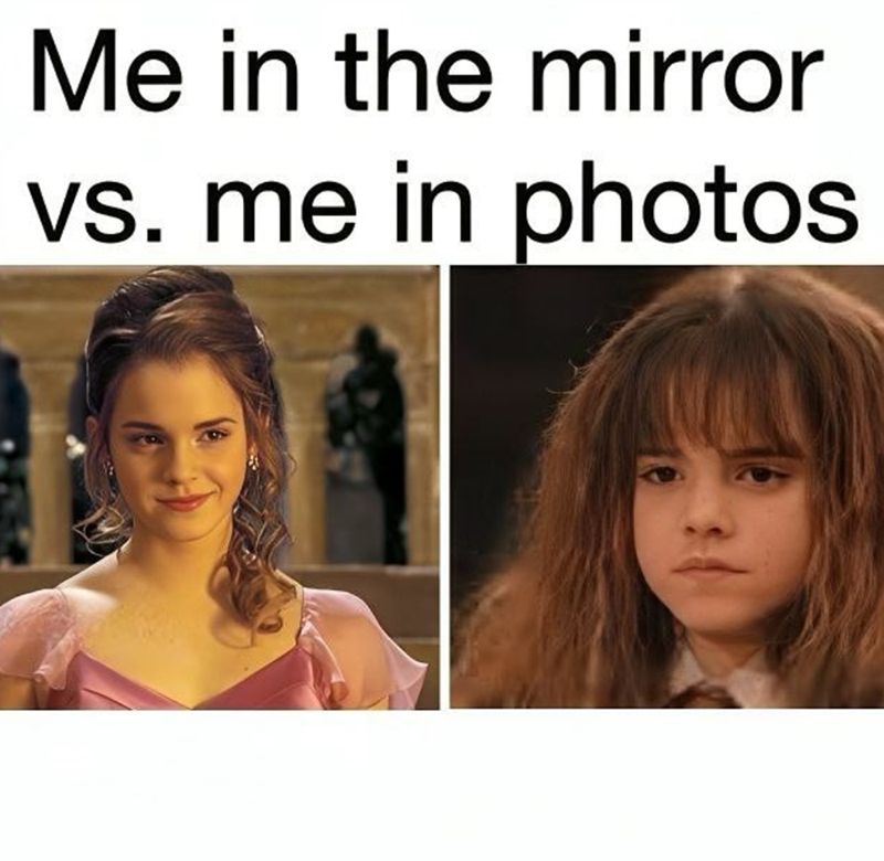 Me in the mirror vs. me in photos