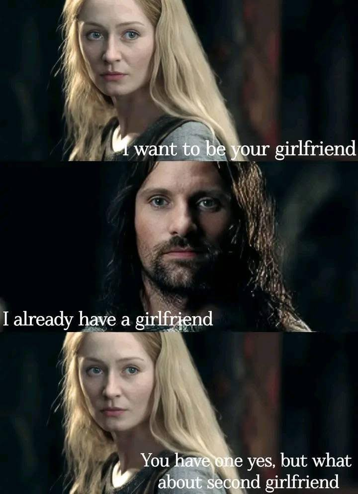 want to be your girlfriend I already have a girlfriend You have one yes, but what about second girlfriend
