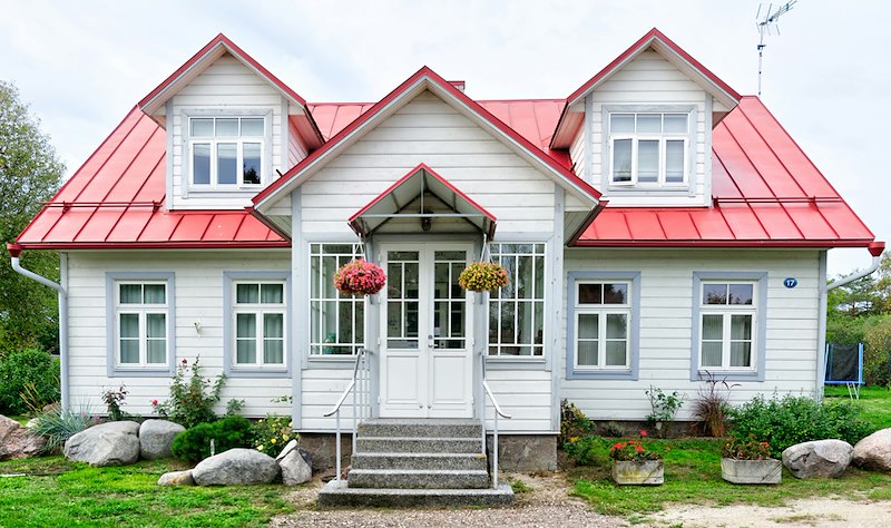The family house seen from the outside.
