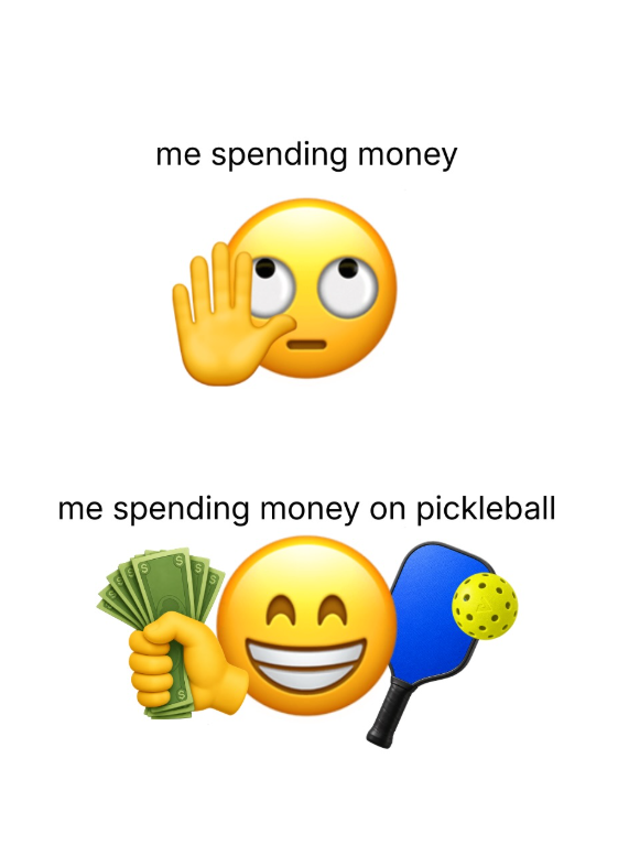 me spending money me spending money on pickleball