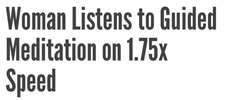 Woman Listens to Guided Meditation on 1.75x Speed
