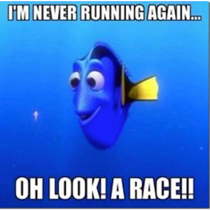 I'M NEVER RUNNING AGAIN... OH LOOK! A RACE!!