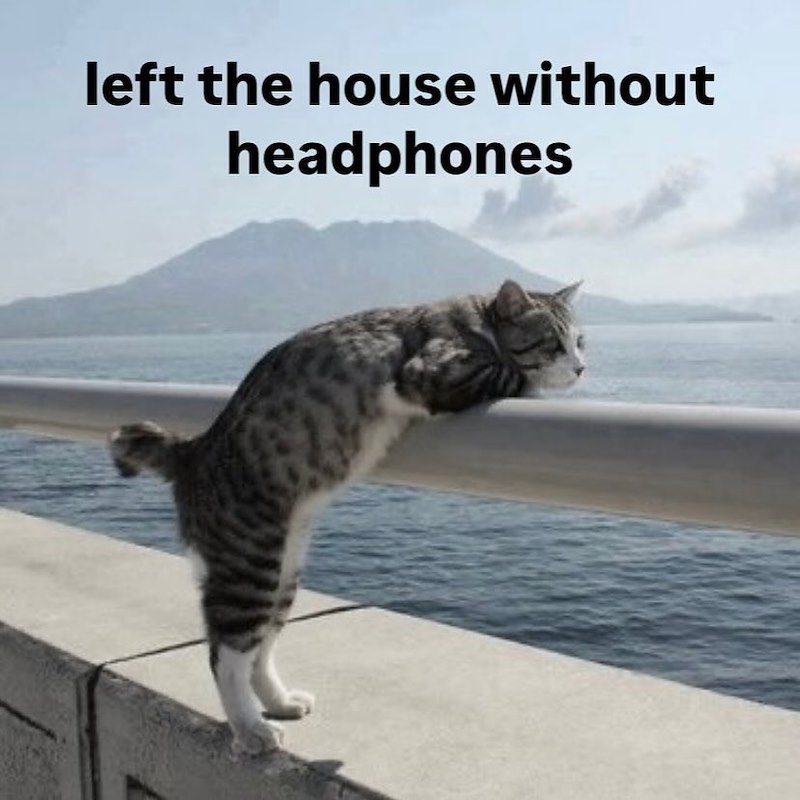 left the house without headphones