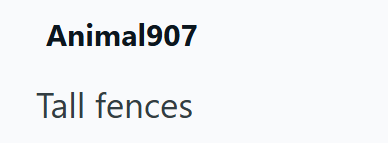 Animal907 Tall fences