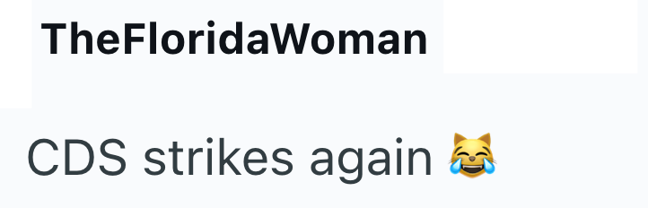 TheFlorida Woman CDS strikes again