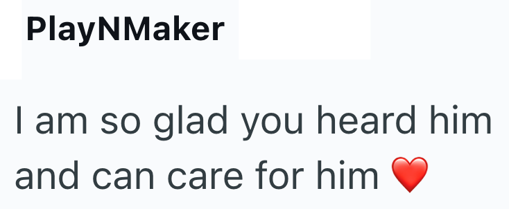 PlayNMaker I am so glad you heard him and can care for him