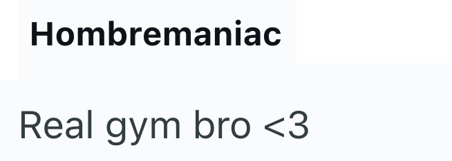 Hombremaniac Real gym bro <3