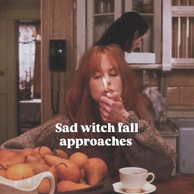 Sad witch fall approaches