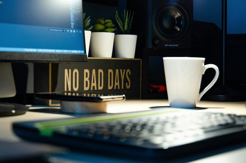 An office desk.