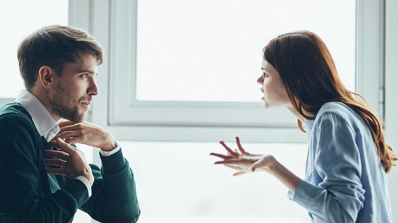 Couple arguing. 