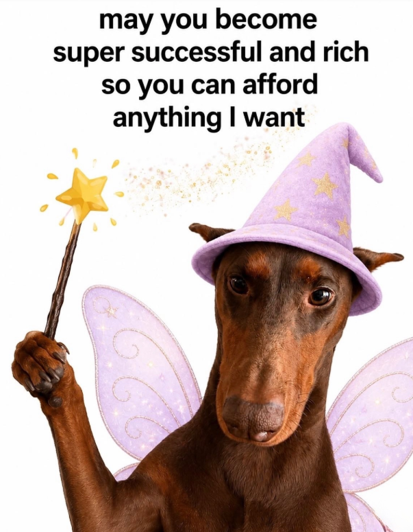may you become super successful and rich so you can afford anything I want G