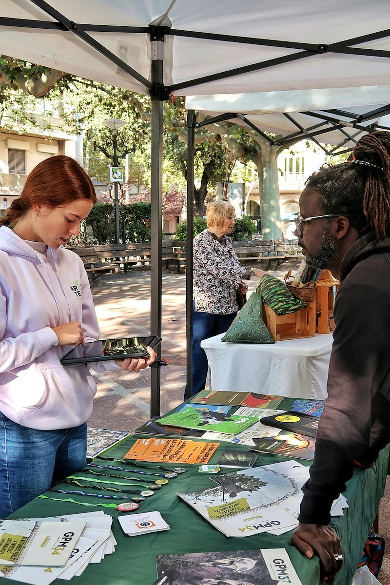 Volunteers work at a community school fundraiser.