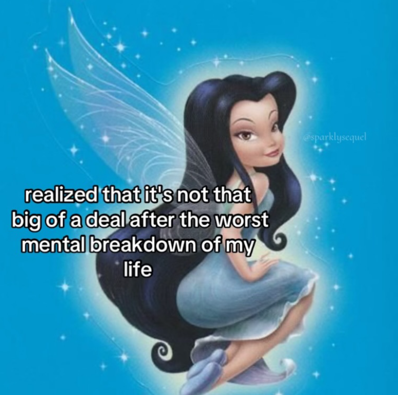realized that it's not that big of a deal after the worst mental breakdown of my life @sparklysequel