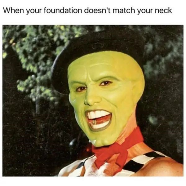 When your foundation doesn't match your neck