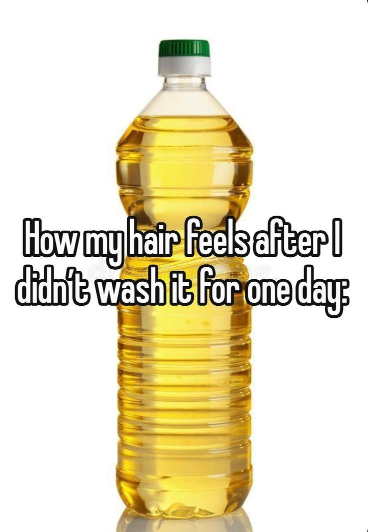 How my hair feels after I didn't wash it for one day