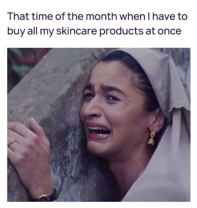 That time of the month when I have to buy all my skincare products at once