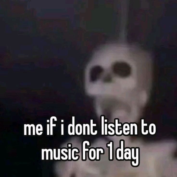 me if i dont listen to music for 1 day