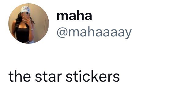maha @mahaaaay the star stickers