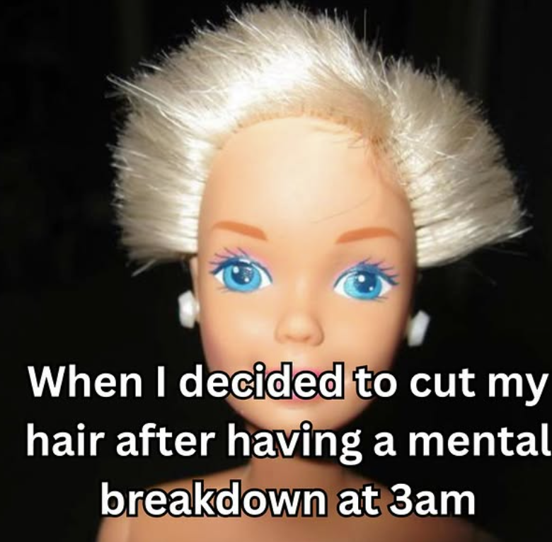 When I decided to cut my hair after having a mental breakdown at 3am