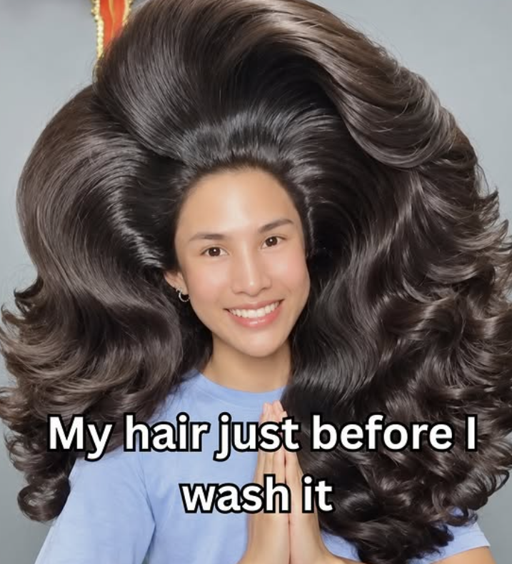 My hair just before I wash it