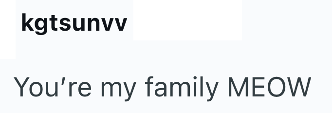 kgtsunvv You're my family MEOW