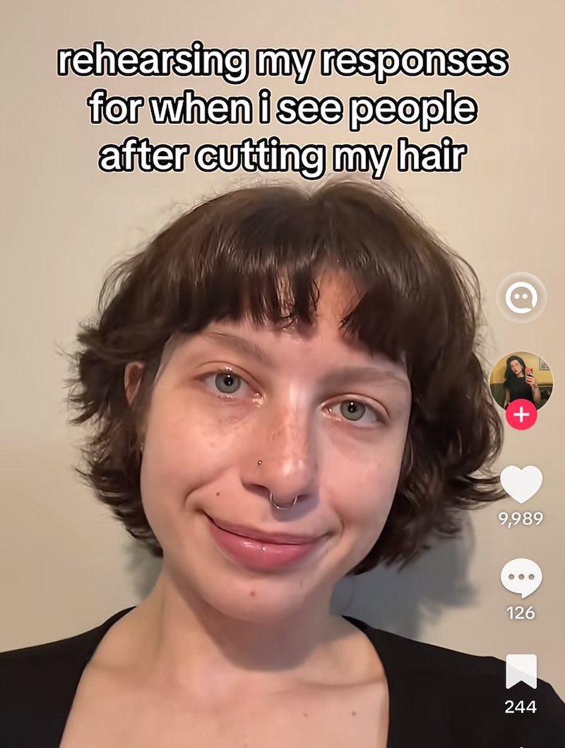 rehearsing my responses for when i see people after cutting my hair + 9,989 126 244