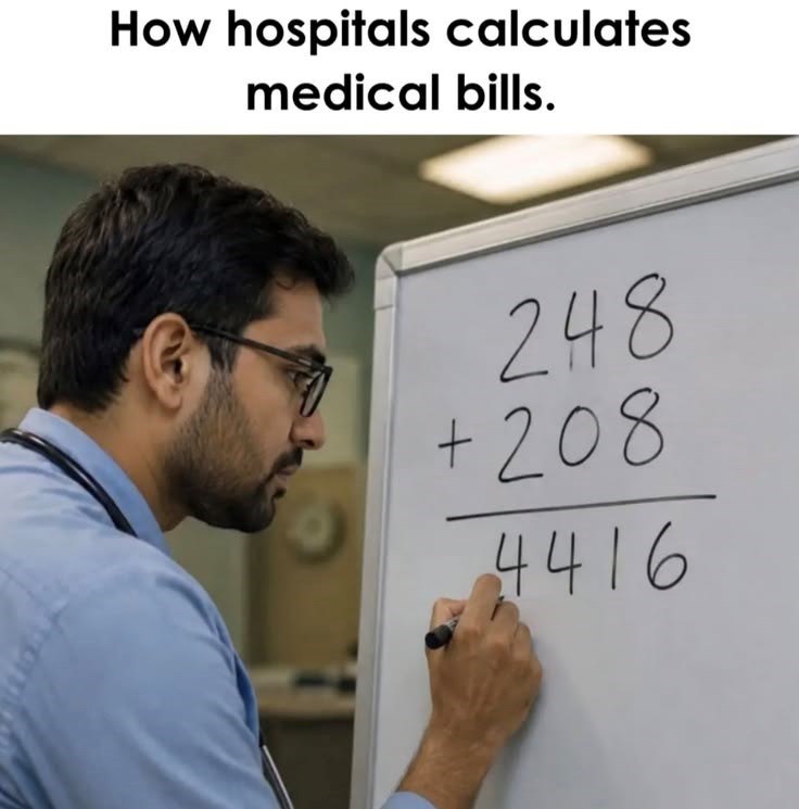 How hospitals calculates medical bills. 248 +208 4416