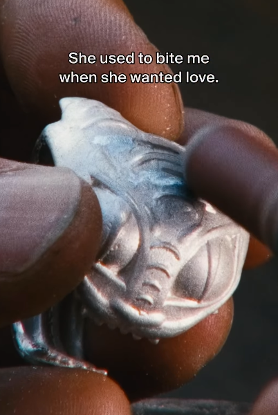 She used to bite me when she wanted love.
