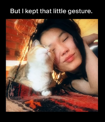 But I kept that little gesture.