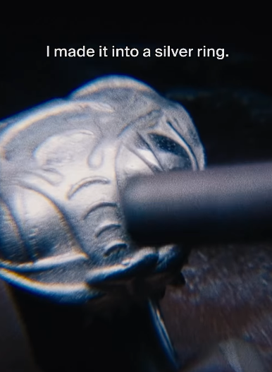 I made it into a silver ring.