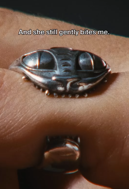 And she still gently bites me.