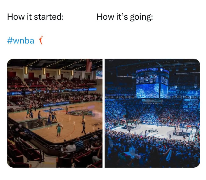 How it started: How it's going: #wnba ARCLAYS CENTER NEIL GAME