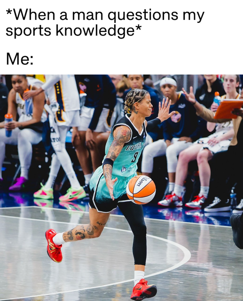 *When a man questions my sports knowledge* Me: TO EQUA