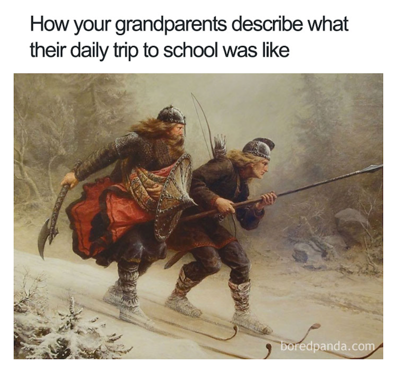 How your grandparents describe what their daily trip to school was like boredpanda.com