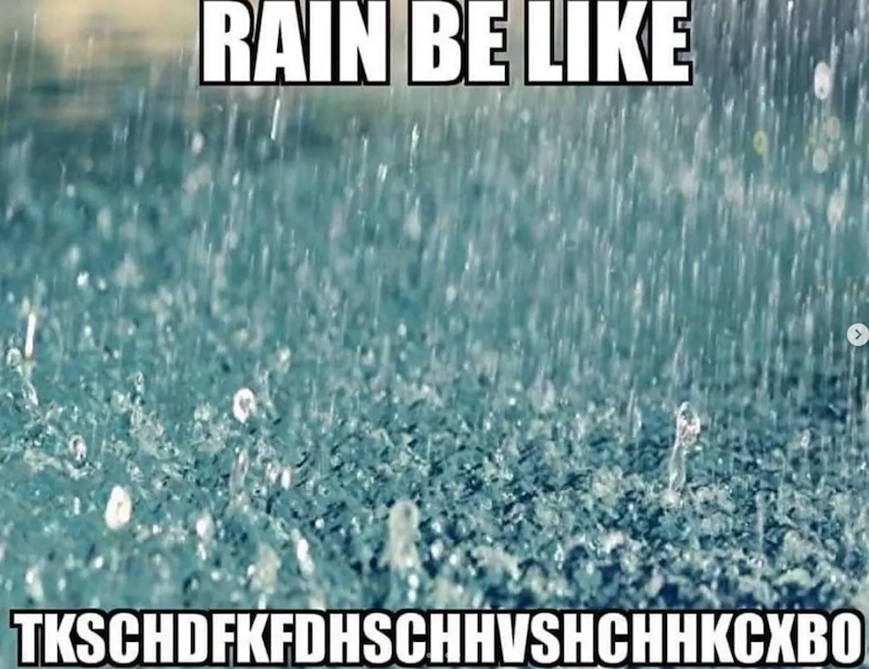 RAIN BE LIKE TKSCHDFKFDHSCHHVSHCHHKCXBO