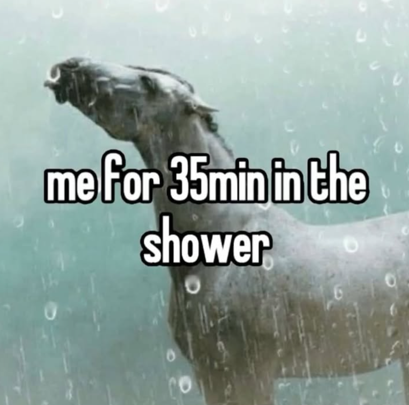 me for 35min in the shower