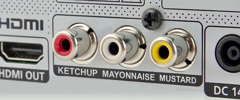 HDMI KETCHUP MAYONNAISE MUSTARD HDMI OUT DC 14