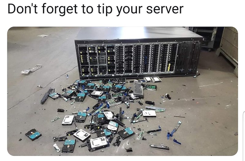 Don't forget to tip your server