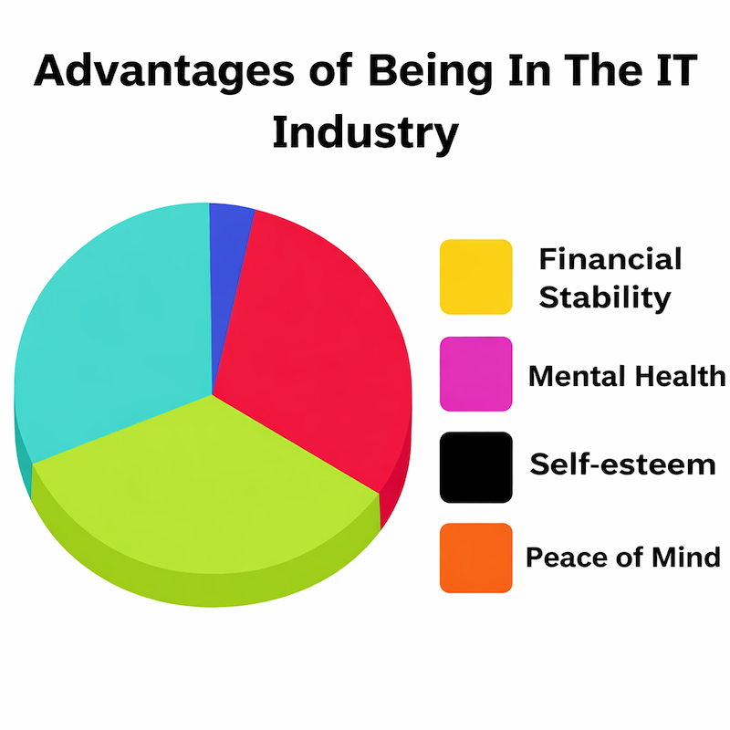 Advantages of Being In The IT Industry Financial Stability Mental Health Self-esteem Peace of Mind