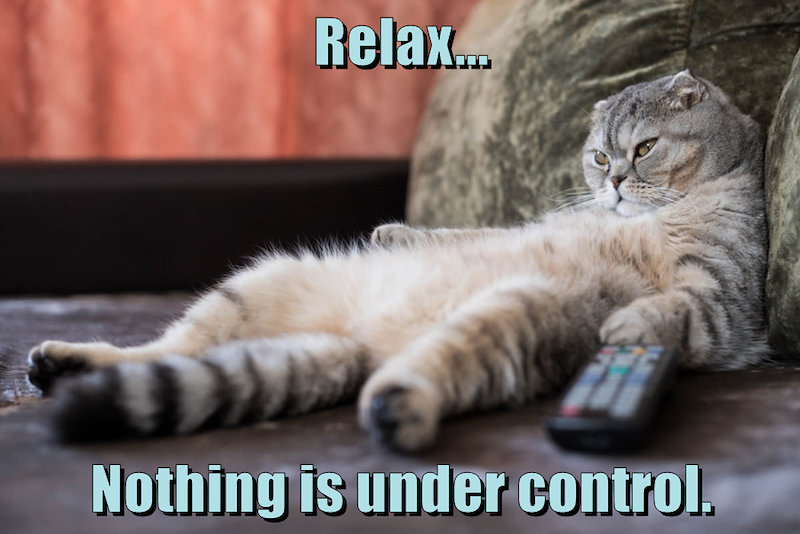 Relax.... Nothing is under control.