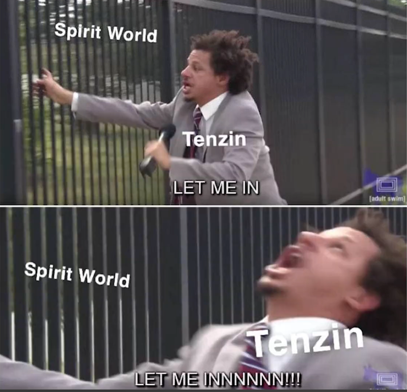 Spirit World Spirit World Tenzin LET ME IN Tenzin LET ME INNNNNN!!! [adult swim]